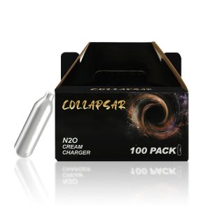 Collapsar 8-Gram Nitrous oxide for food N2O Whip Cream Chargers, 100Packs, 600pcs per Carton