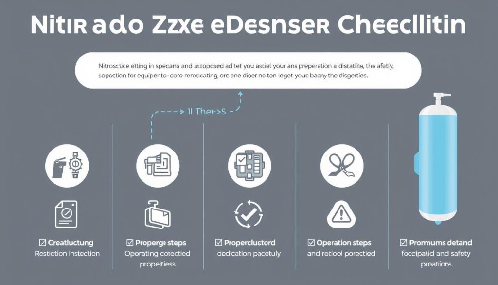 Visual safety checklist for nitrous oxide dispenser operation Visual safety checklist for nitrous oxide dispenser operation