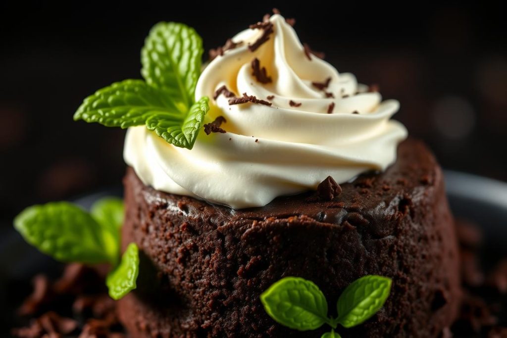 Chocolate dessert topped with Irish cream whipped cream showing a creative secret behind whipped cream variations Chocolate dessert topped with Irish cream whipped cream showing a creative secret behind whipped cream variations