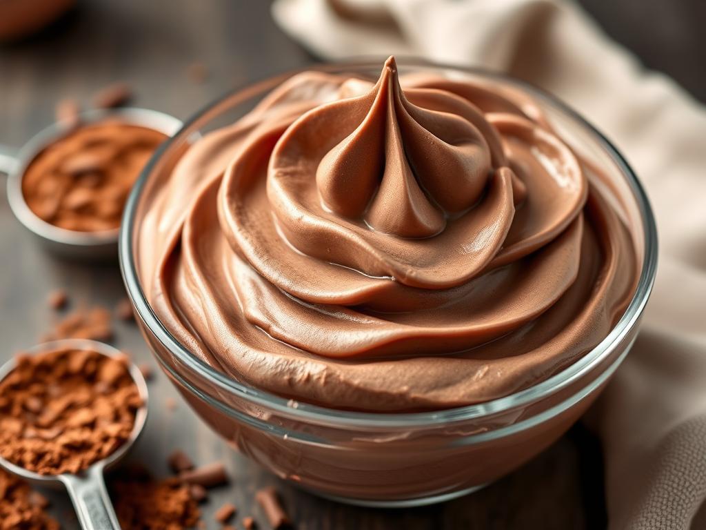 Rich chocolate whipped cream with perfect peaks revealing the secret behind whipped cream stability Rich chocolate whipped cream with perfect peaks revealing the secret behind whipped cream stability
