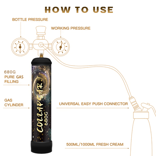 Collapsar 1L 680G N2O Tanks Whip Nitrous oxide for food ,1 Unit - Image 5