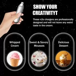 Collapsar 8-Gram Nitrous oxide for food N2O Whip Cream Chargers, 24Packs, 600pcs per Carton