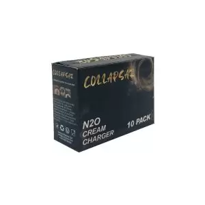 Collapsar 8-Gram Nitrous oxide for food N2O Whip Cream Chargers, 10Packs, 600pcs per Carton