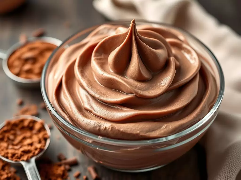 Rich chocolate whipped cream with perfect peaks revealing the secret behind whipped cream stability