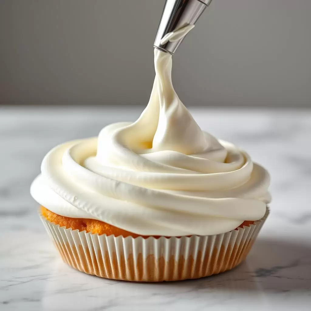 Freshly dispensed whipped cream from a dispenser using cream chargers