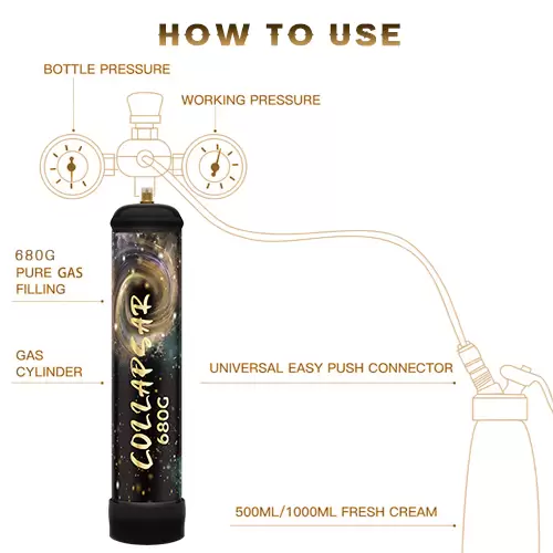 Collapsar 1L 680G N2O Tanks Whip Nitrous oxide for food ,1 Unit - Image 6